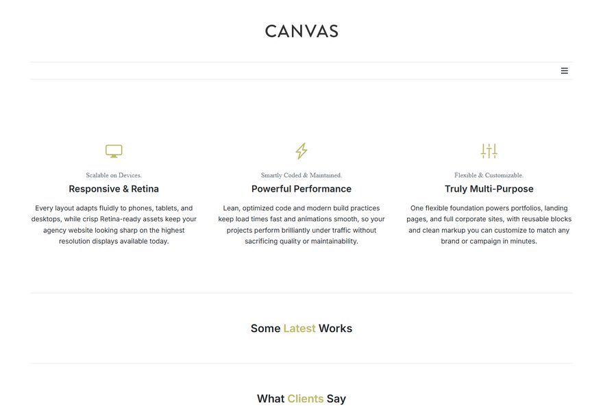 Agency website example