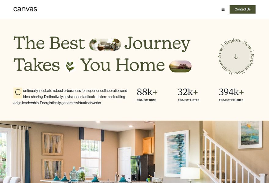 Home website example