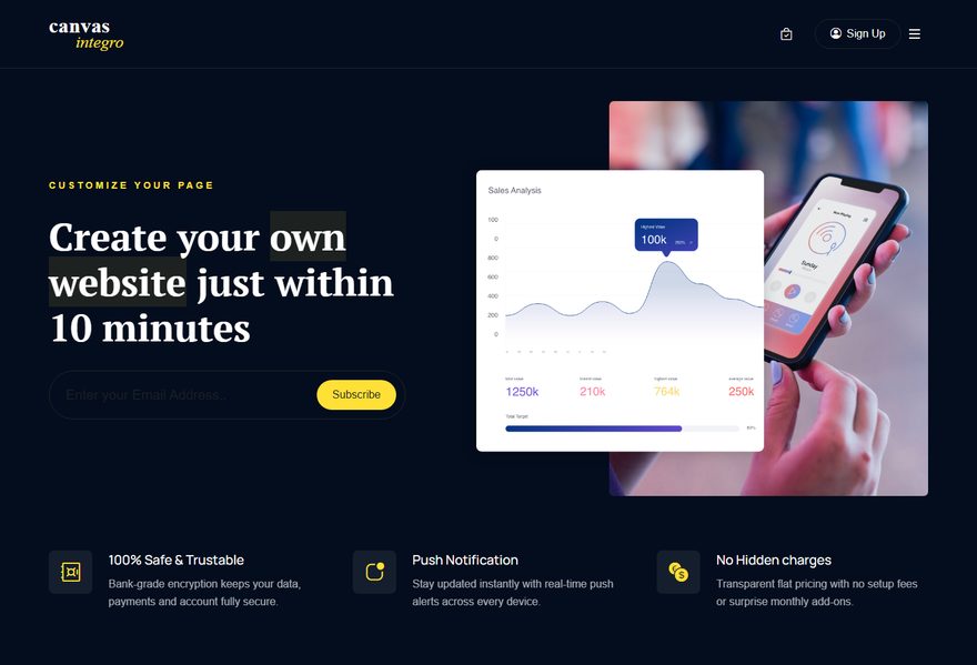 Integro website example