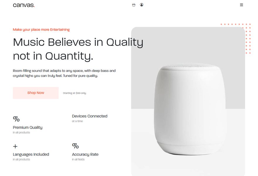 Speaker website example