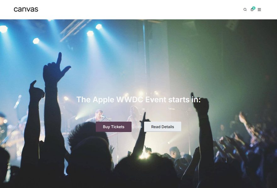 Events website example