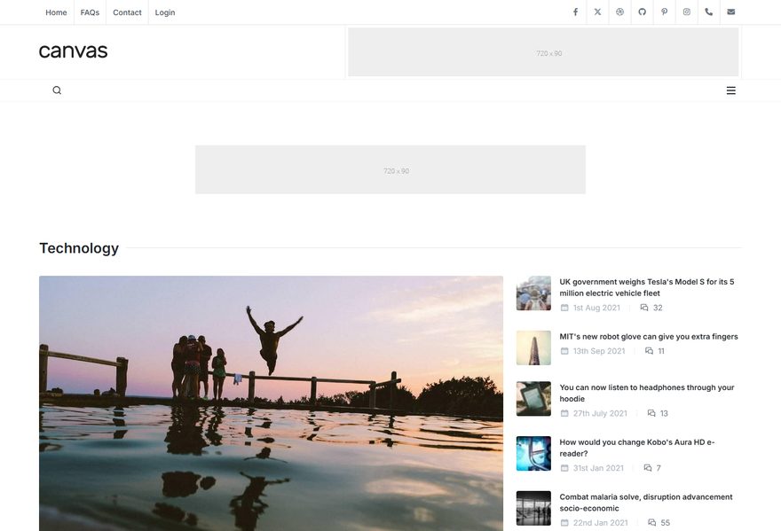 Magazine 1 website example