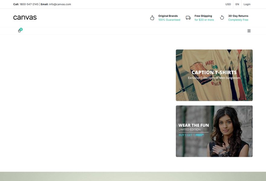 eCommerce 2 website example
