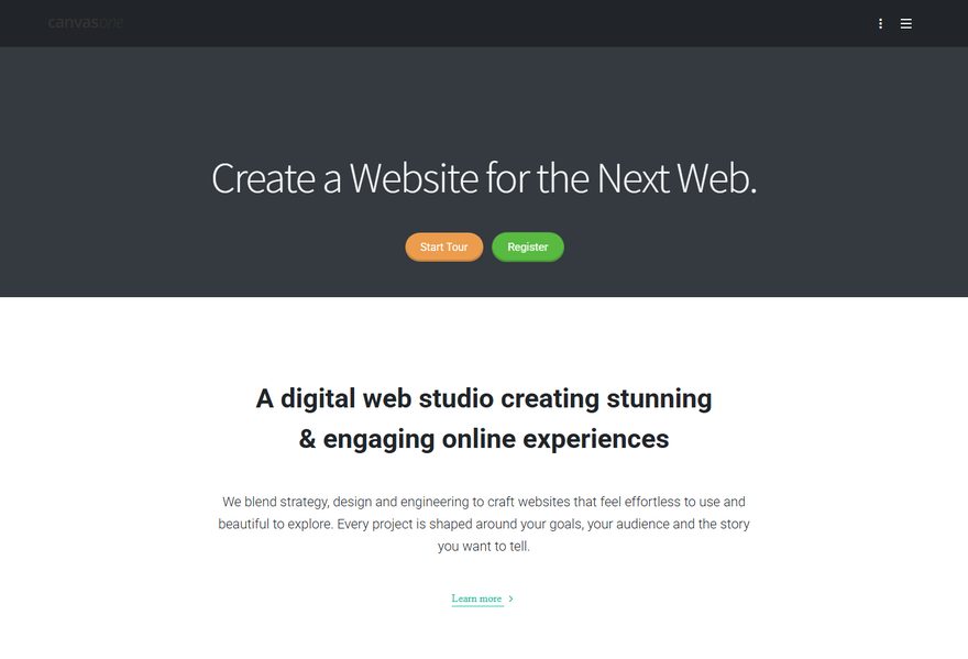 Browser Slide website example