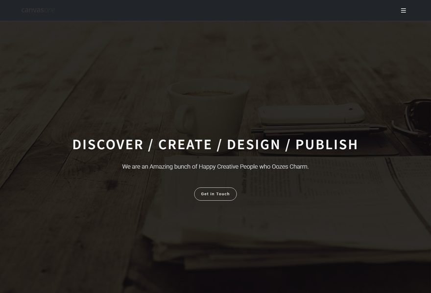 Fullscreen Parallax Dark website example