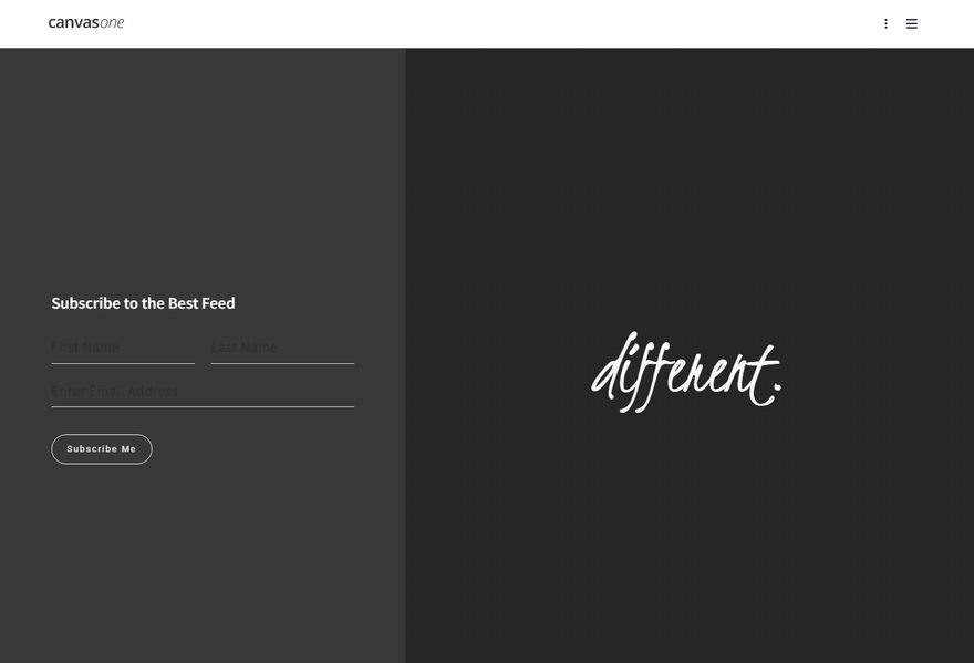 Slider Section website example